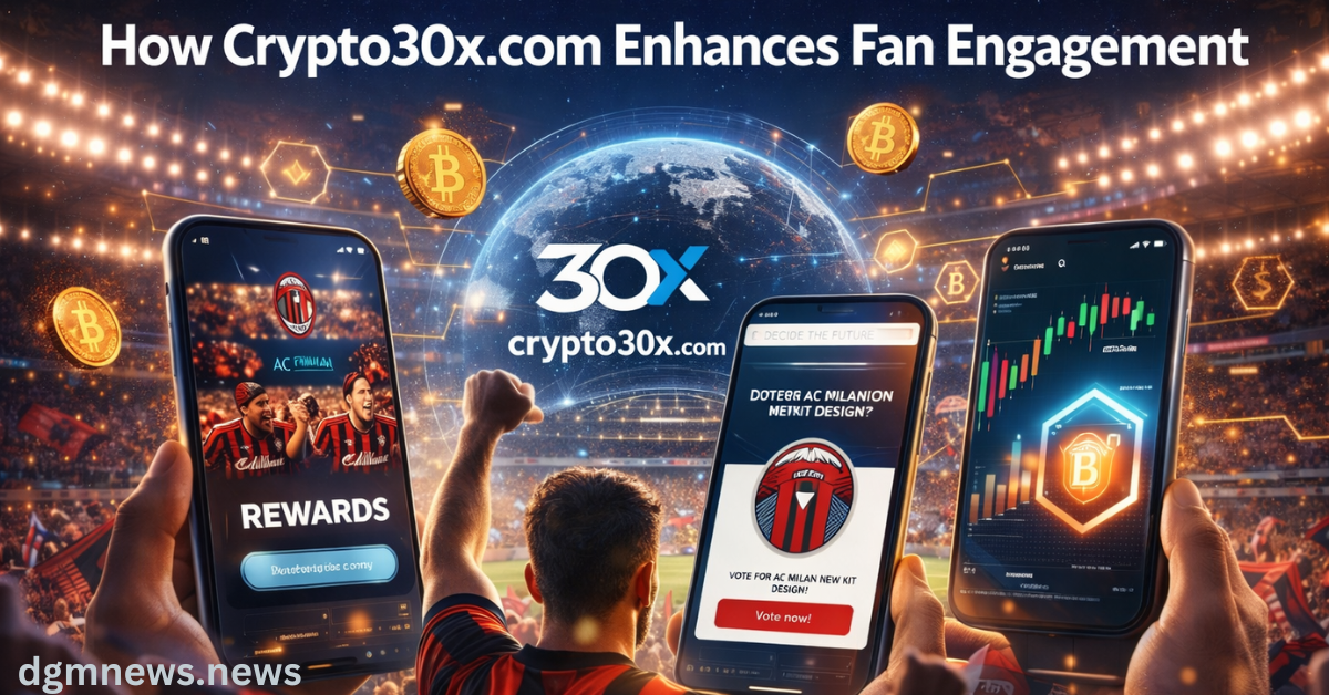 AC Milan fans interacting through crypto30x.com digital engagement and blockchain-powered rewards